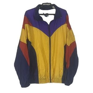 Vintage VASARI Color Block Full Zip Jacket M